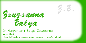 zsuzsanna balya business card